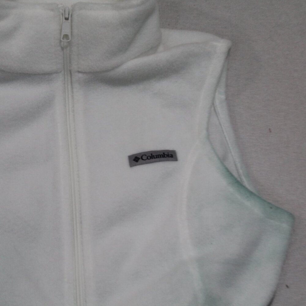 Columbia Women White Sweater Vest Sleeveless Size Medium - Picture 6 of 9